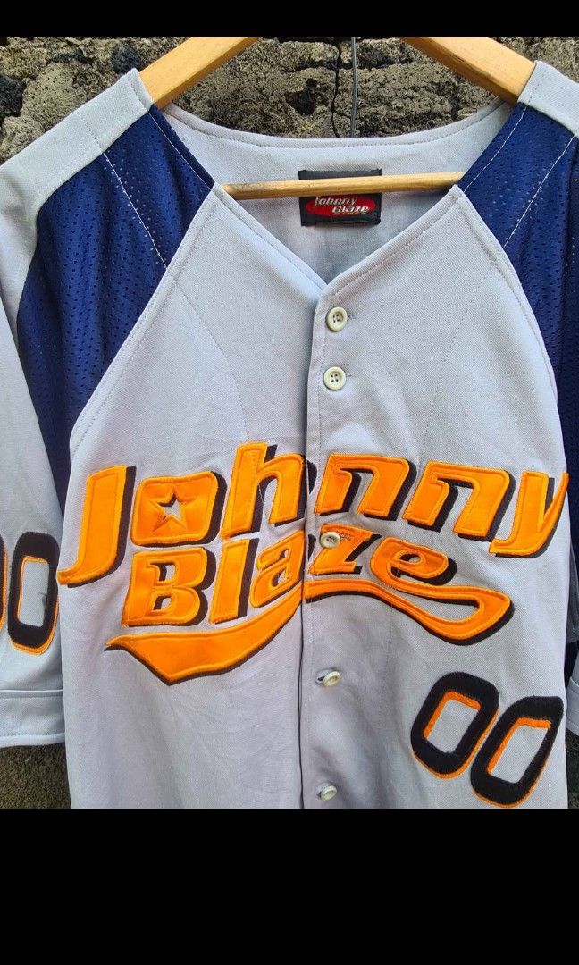 Johnny blaze #00 (Category: Coats, Jackets and Outerwear) located in Legazpi City. Submitted by silvergem_9e918e (Listing ID 1466560607, Image 3). Description: 🚨 RARE FIND ALERT! 🚨 🔥 JOHNNY BLAZE VINTAGE JERSEY 🔥 White × Royal Blue × Orange 🏀 Kung mahilig ka sa vintage pieces at unique jerseys, THIS IS IT! 😮‍💨🔥 Hindi yung usual na makikita mo kung saan-saan—ang lakas ng dating nito pag sinuot! ✨ Vintage vibes ✨ Eye-catching colorway ✨ Per
