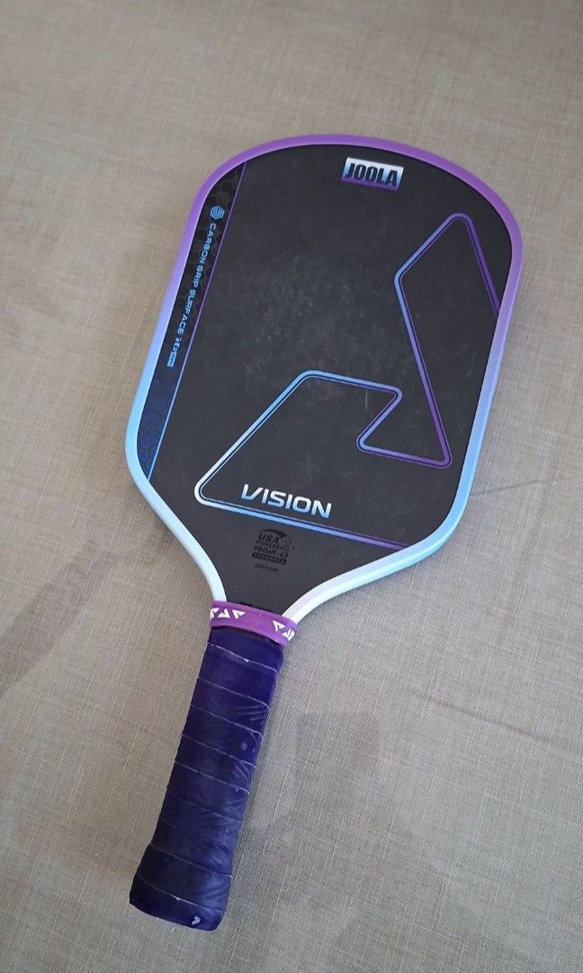 Joola Vision Carbon Grip Surface Pickleball Paddle (Category: Racket and Ball Sports) located in Paranaque City. Submitted by pao.e (Listing ID 1464887854, Image 2). Description: *Joola Vision Pickleball Paddle *Used - good condition *3 months used - just curious about the game :) *got a great game but its not my type of sports *With NFC chip tag included *Receipt included bought in Stride and Stroke - Ayala Manila Bay * Box included RFS: back to