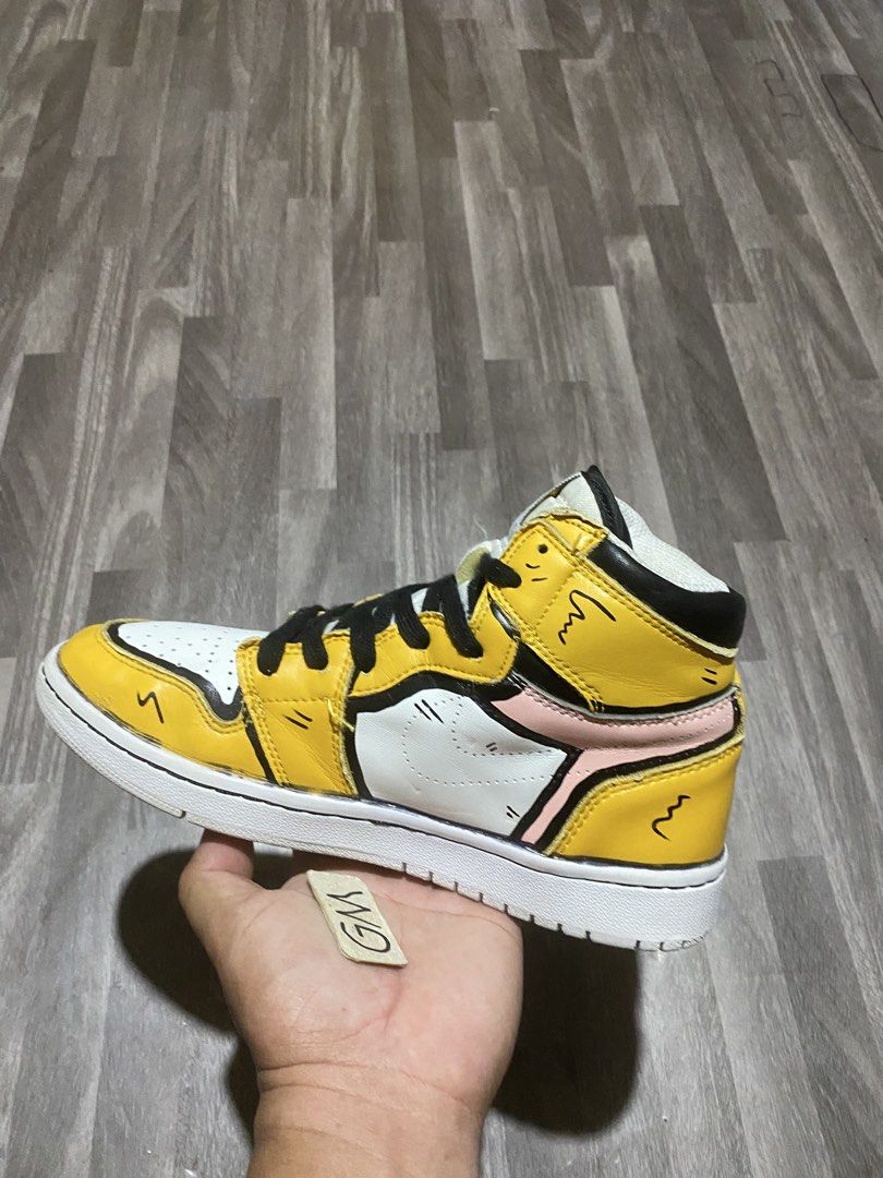Jordan 1 x Pokemon (Category: Sneakers) located in Cebu City. Submitted by freemoon.b85e0c (Listing ID 1466526548, Image 2). Description: Air Jordan x Pokemon Sneaker Thrifted/2nd hand Size 6.5 us/4 uk/37.5 euro/23.5 cm Price 980s sf Good condition .