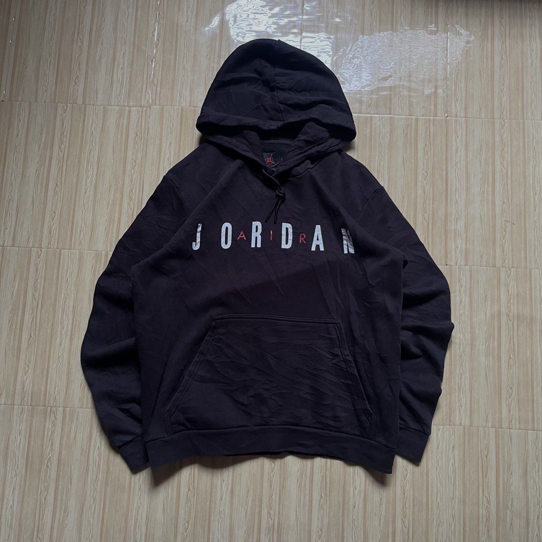 Jordan Air Script Pullover hoodie (Category: Hoodies) located in Hagonoy. Submitted by ianthrift_ph (Listing ID 1466531629, Image 1). Description: complete tags/authentic size large on tag 21 width, 26 length excellent condition color rate 9/10 no issue.
