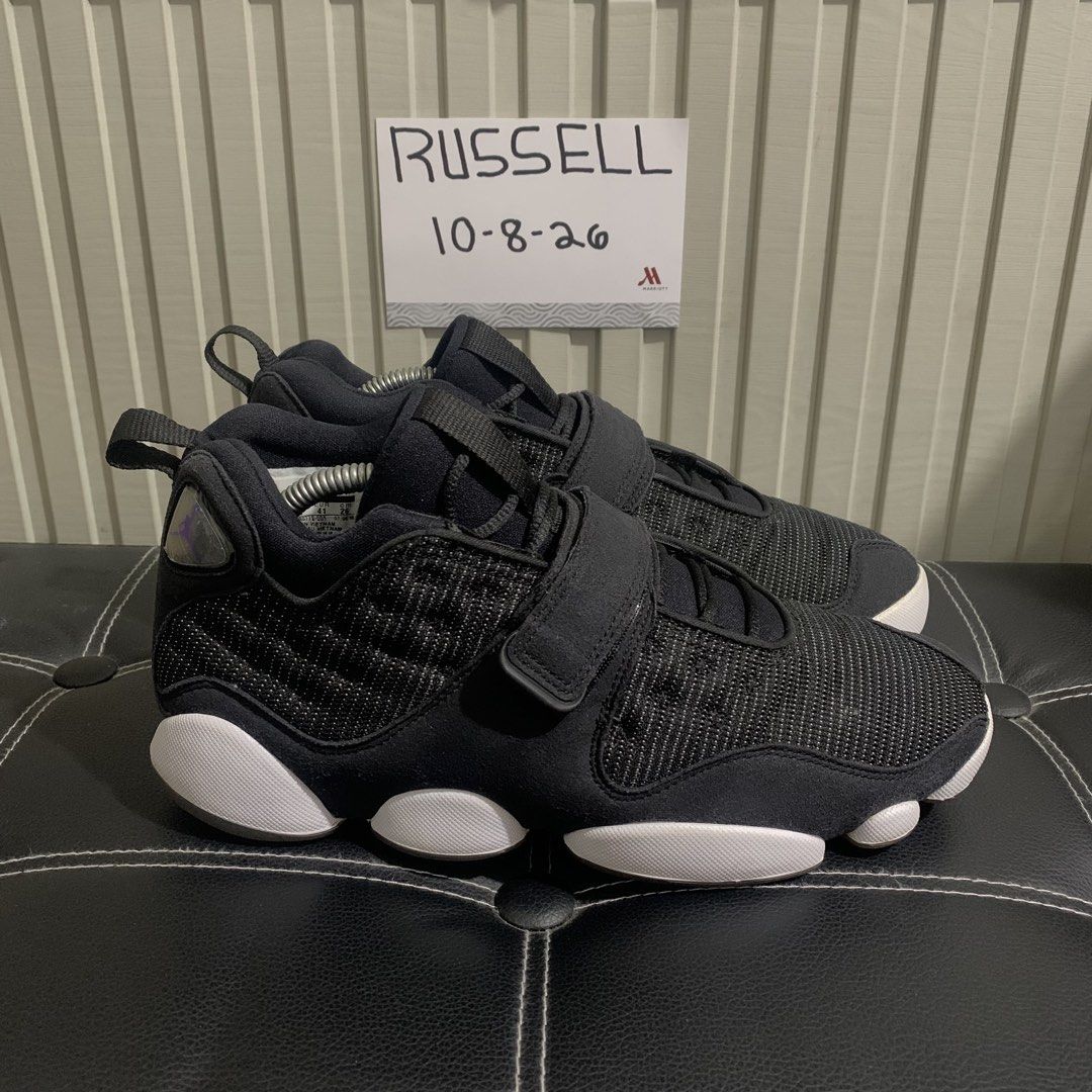 JORDAN BLACK CAT SPACE JAM (Category: Sneakers) located in Taguig. Submitted by russell242 (Listing ID 1466539269, Image 2). Description: - Model: Jordan blackcat space jam. Black & White) - Design: Mid-top cut with midfoot strap, traditional lacing, and iconic holographic Jumpman logo on the heel - Materials: Textured mesh upper panels paired with durable suede mudguards - Sole: White midsole pods and reliable rubber outsole - Condition: Clean o