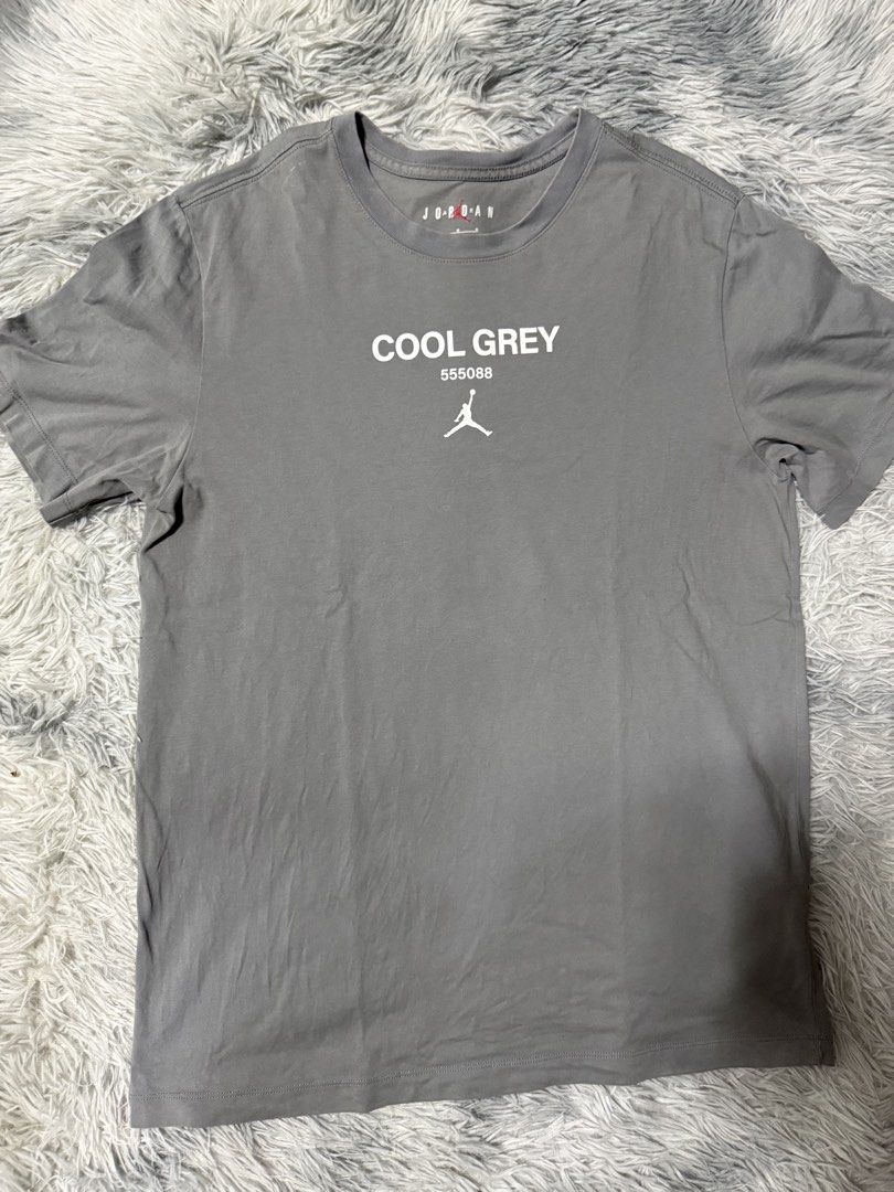 Jordan cool grey (Category: Tshirts & Polo Shirts ) located in Cavite. Submitted by timsiojo (Listing ID 1466377820, Image 1). Description: Dimes L28W20.5 Good condition Issue last pic .