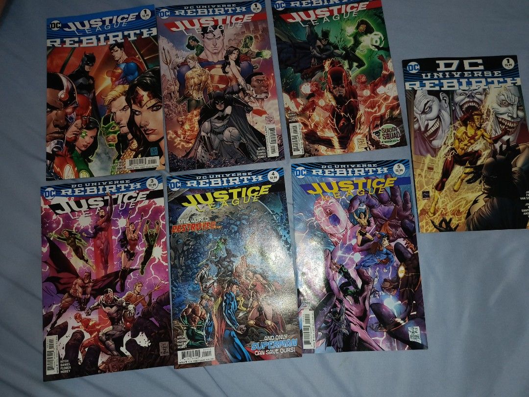 Justice League DC Rebirth (Category: Comics & Manga) located in Cabuyao City. Submitted by jonis10 (Listing ID 1466392686, Image 1). Description: Justice League DC Rebirth set Good condition, no crease, no folds 1500.