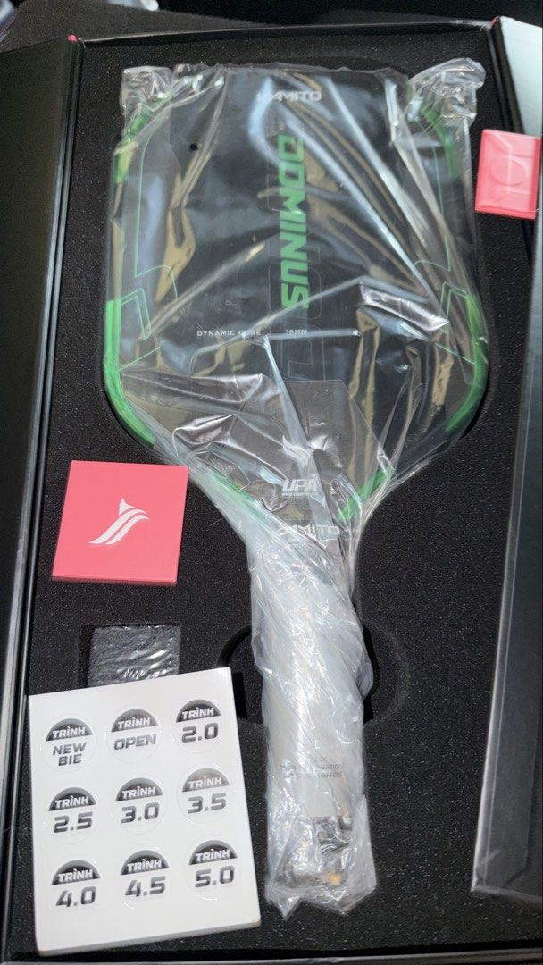 Kamito Dominus Pickleball Paddle 16mm (Category: Racket and Ball Sports) located in Manila. Submitted by sneakspxxks (Listing ID 1466403164, Image 1). Description: - Brand: Kamito Dominus Pickleball Paddle - Condition: Brand new, still wrapped in factory plastic - Core: 16mm dynamic core for great control and power - Dimensions: Length 418 mm, width 190 mm, handle length 145 mm, grip circumference 103 mm - Certification: UPA Pro certified - Authe