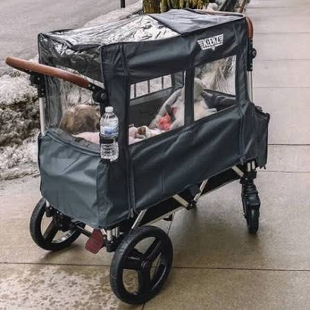 Keenz Wagon Rain Cover (Category: Strollers) located in Manila. Submitted by starbalesukandjapansurplus (Listing ID 1466479631, Image 2). Description: - Custom-fit clear rain cover for standard Keenz wagon strollers - Full coverage design with stylish black trim to keep kids completely dry - Crystal-clear windows all around so little passengers can still enjoy the view - Lightweight and foldable design for easy storage when not in use - A must-ha