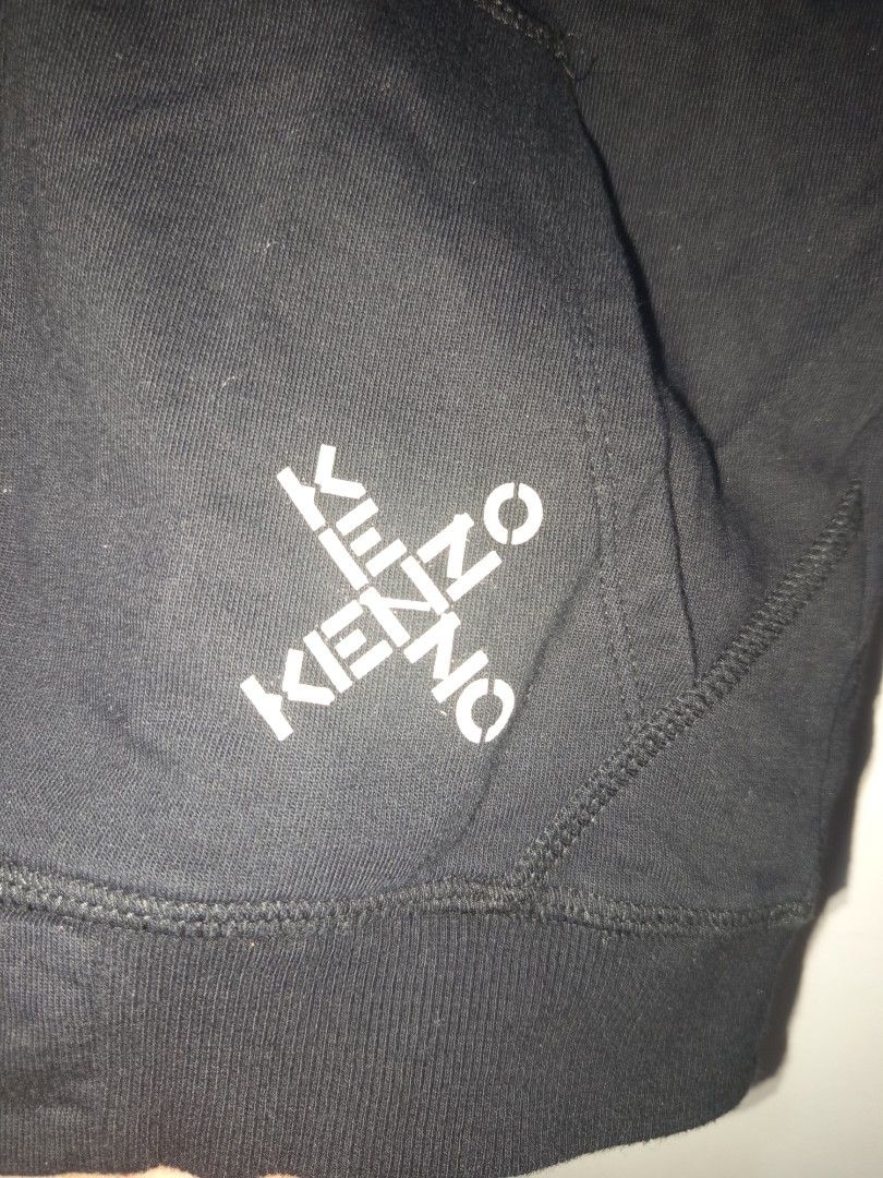 KENZO Cross Logo Full Zip Hoodie (Category: Babies & Kids Fashion) located in Manila. Submitted by thriftspotting (Listing ID 1466519376, Image 3). Description: Good as New Condition.