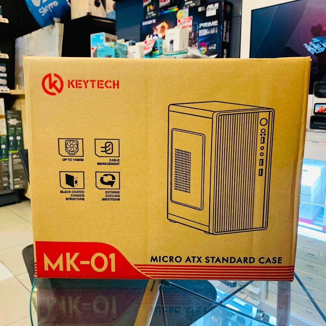 Keytech MK-01 M-ATX PC Computer Case with PSU Black (Category: Computer Parts) located in Makati City. Submitted by slaccessoriesshop (Listing ID 1466454389, Image 1). Description: Keytech MK-01 M-ATX PC Computer Case with PSU Black ✅ SAME DAY DELIVERY (within NCR and Cavite area) ✅ ORIGINAL / BRAND NEW/ SEALED ✅ We issue Sales Invoice (BIR registered) ✅ Open for Retail and Bulk Orders ✅ Store walk-in or pick-up ✅ 7 days replacement for factory d