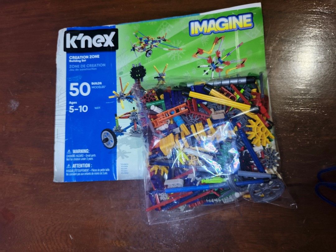 K'NEX Creation Zone Building Set 16511 (Category: Lego & Building Sets) located in Caloocan City. Submitted by mckysprelove (Listing ID 1466363461, Image 1). Description: - Authentic K'NEX Creation Zone Building Set - Build up to 50 different models (vehicles, structures, and moving designs) - Recommended for ages 5-10 years old - Includes colorful rods, connectors, wheels, and yellow spacer pieces - Comes with an instruction manual - Packed conv