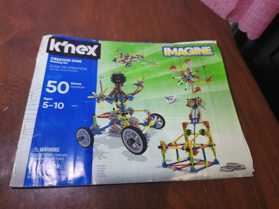 K'NEX Creation Zone Building Set 16511 (Category: Lego & Building Sets) located in Caloocan City. Submitted by mckysprelove (Listing ID 1466363461, Image 2). Description: - Authentic K'NEX Creation Zone Building Set - Build up to 50 different models (vehicles, structures, and moving designs) - Recommended for ages 5-10 years old - Includes colorful rods, connectors, wheels, and yellow spacer pieces - Comes with an instruction manual - Packed conv
