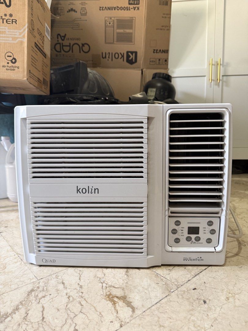 Kolin Quad Full DC Inverter 1hp (Category: Air Conditioning and Heating) located in Manila. Submitted by cutefindsbyjjj (Listing ID 1466479031, Image 1). Description: Window Type Inverter AC 1.0 HP (10,200 kJ/h) With remote control No issues, super tipid Never been repaired Maintained cleaning every 6mos RFS: bought the same model but bigger size only (tried and tested this model) Pick-up loc: proj 4 QC Shipping fee c/o buyer .
