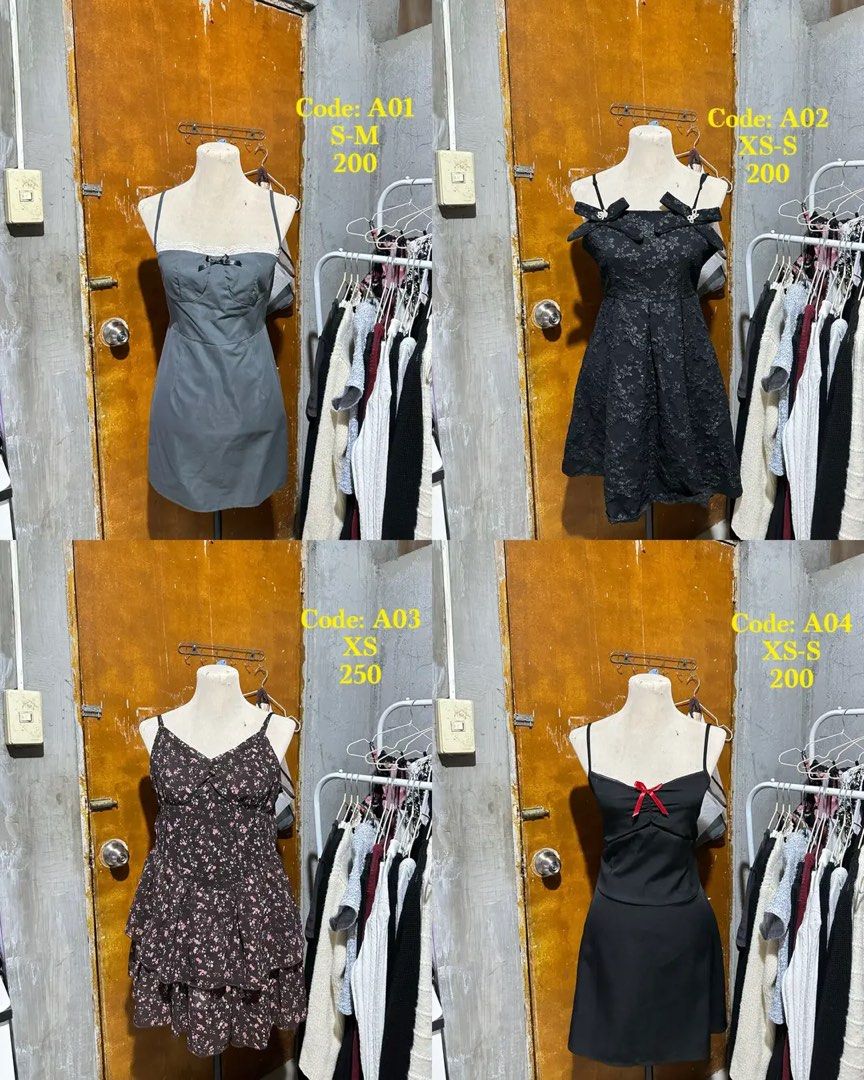 Korean dresses (Category: Dresses) located in San Mateo. Submitted by manducakes (Listing ID 1466348557, Image 1). Description: Price range 150-450 All size naka indicate na sa photos Ship thru jnt Lalamove for nearby areas.