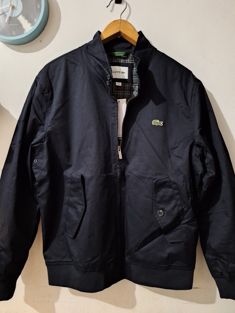 Lacoste harrington jacket navy xl (Category: Coats, Jackets and Outerwear) located in Santa Rosa. Submitted by pat0317 (Listing ID 1466456420, Image 1). Description: Lacoste Harrington twill cotton jacket Water repellant Unused no issue XL - 23x28 best fit on large to semi xl Cod cop Lbc lalamove j&t meetup Starosa Laguna.