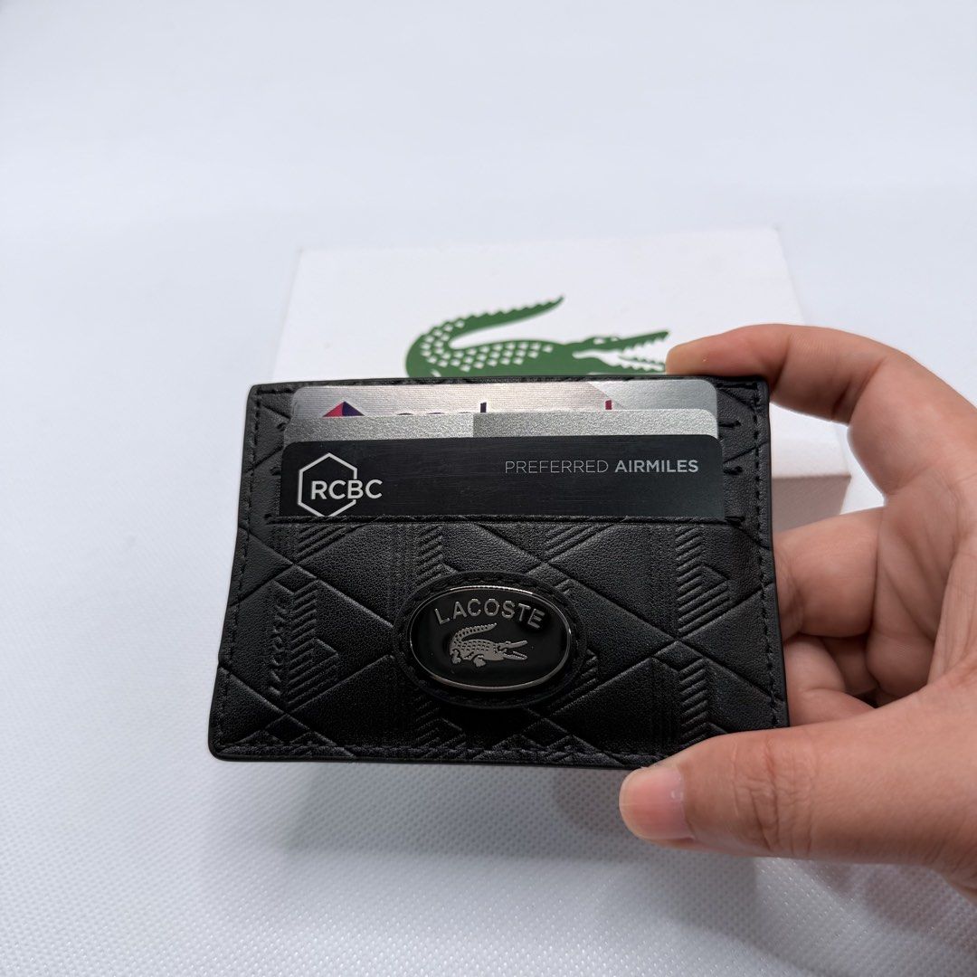 Lacoste Orig Card Holder (Category: Wallets & Card holders) located in Quezon City. Submitted by ajandstevenshopscorner (Listing ID 1466411384, Image 3). Description: May kunting flaws medyo di naman noticeable 1800 fixed Medyo bago pa po Pass sa barat.