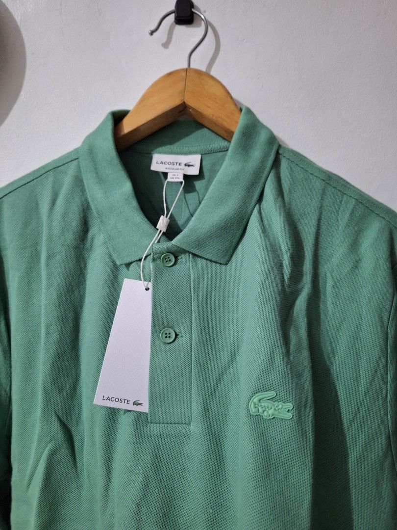 Lacoste poloshirt rubber logo light green (Category: Tshirts & Polo Shirts ) located in Santa Rosa. Submitted by pat0317 (Listing ID 1466475978, Image 3). Description: Lacoste regular fit rubber logo Light green Size 7 xxl - 24x31 Cod cop Lbc lalamove j&t.