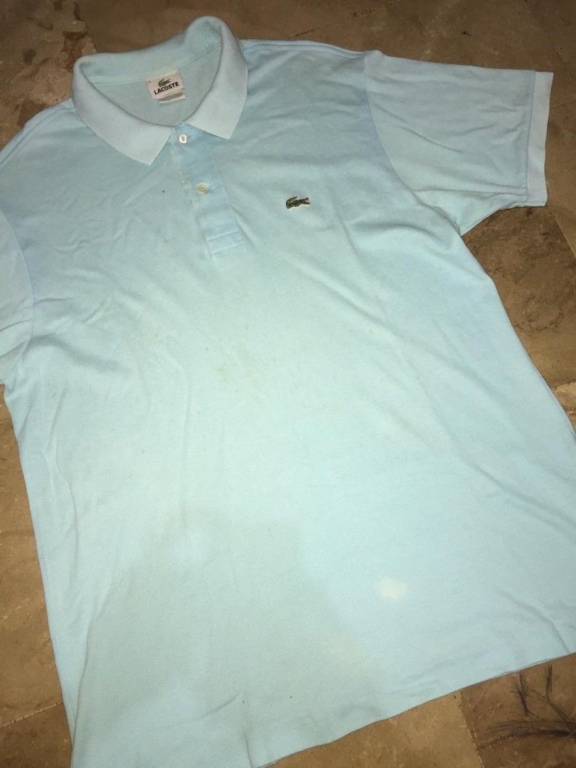 Lacoste Poloshirt Plain Og Logo (Category: Tshirts & Polo Shirts ) located in Naga. Submitted by bonethugz1822 (Listing ID 1466384212, Image 2). Description: Verygood condition Issues stains needs cleaning Colorate 9/10 Dimes on picture 350+sf.