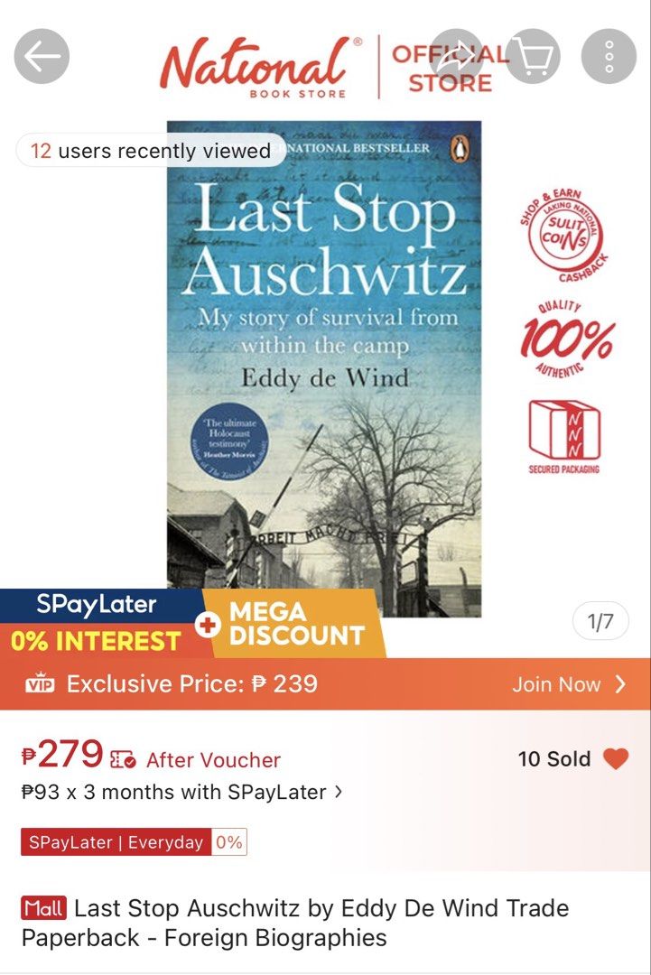 Last Stop Auschwitz by Eddy de Wind (Category: Storybooks) located in Trece Martires City. Submitted by closette.ph (Listing ID 1465393729, Image 2). Description: .