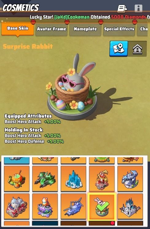 Last War THP 254M Server 1287 Squad 79,7m (Category: Game Gift Cards & Accounts) located in Caloocan City. Submitted by hsuanind19288 (Listing ID 1466468083, Image 2). Description: - Price: 5500$ (Negotiable) - Serious buyers only strong server 1287 THP 254 M 1st Squad Missile 79,7m 4 Bubble chat color.