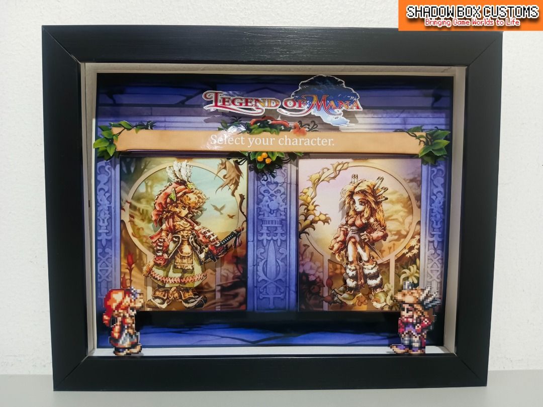 Legend of Mana Video Gam Shadow Box (Category: Nintendo) located in Quezon City. Submitted by natzuki10 (Listing ID 1466365414, Image 2). Description: Legend of Mana Video Gam Shadow Box Height: 8 inches Width: 10 inches *Handmade Pixel Shadow Boxes *Accepting Customized Designs *Perfect for Gamers & Collectors #videogames #playstation #nintendo #roomdecor #collection #gamer #gift .