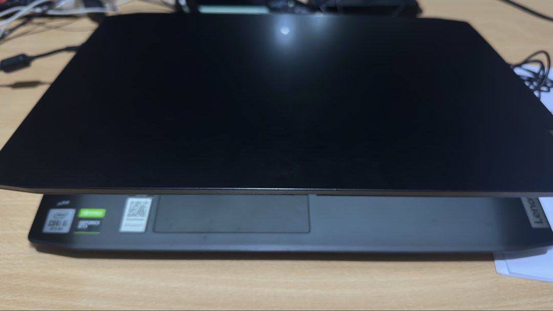 Lenovo IdeaPad Gaming 3 Intel Core i5 GTX (Category: Laptops & Notebooks) located in Pasig City. Submitted by ptyfsl (Listing ID 1466462385, Image 3). Description: - Model: Lenovo IdeaPad Gaming 3 - Processor: Intel Core i5 (10th Gen) - Graphics: NVIDIA GeForce GTX - Design: Matte black finish with clean deck and original stickers - Keyboard: Full-size backlit keyboard with numeric keypad - Trackpad: Large and responsive - Ideal Use: Solid entry-