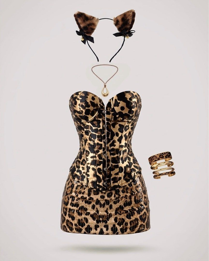 Leopard Halloween Costume Set FOR RENT (Category: Sets or Coordinates) located in Manila. Submitted by shaeshops (Listing ID 1464493901, Image 1). Description: Rent this costume set for only ₱650 / 24 hours! 👻 Rental fee:₱650 Security deposit:₱500 — refundable upon return if the set is complete and undamaged +₱150 for heels (optional) 📌 RESERVATION A ₱200 reservation fee is required to secure your slot. This amount will be deducted from the ₱65