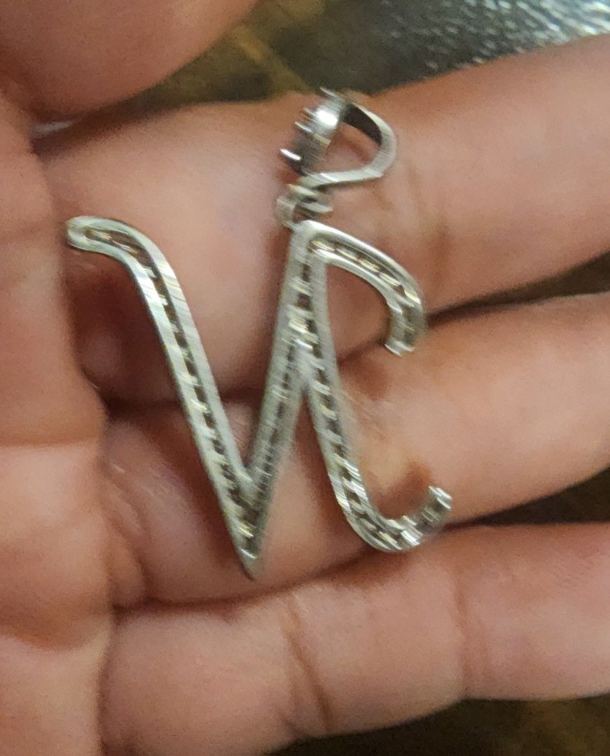 LETTER PENDANT "N" (Category: Charms) located in Manila. Submitted by chrinathalie (Listing ID 1466368980, Image 3). Description: high grade zircon setting is rhodium- whitegold plating item is tarnish resistant.