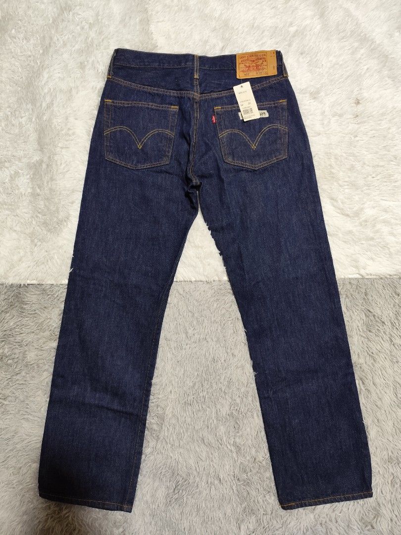 Levis 501 RAW DENIM Extended Patch Button Fly Straight Leg (Category: Jeans) located in Compostela. Submitted by fashiondeamar (Listing ID 1466560400, Image 1). Description: Levis 501 RAW DENIM Extended Patch Button Fly Straight Leg Made in Haiti 267 Actual W34 L43 Hem 9.