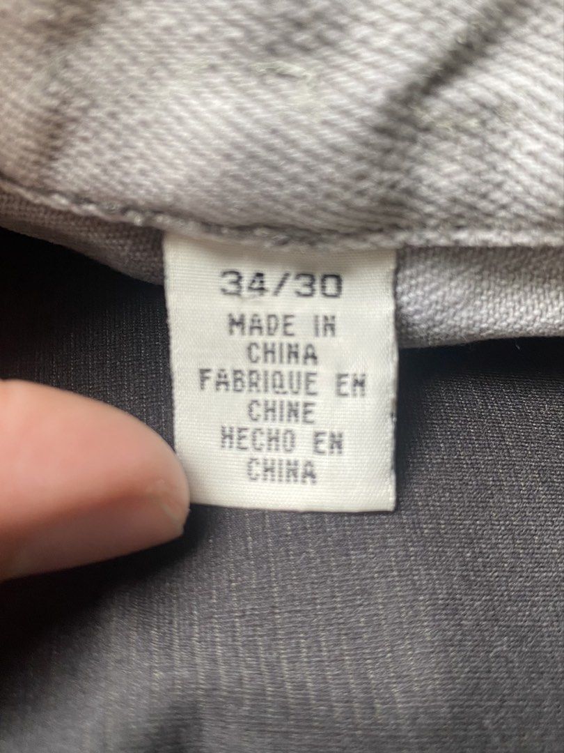 Light Grey Denim Jeans Size 34/30 (Category: Jeans) located in Cavite. Submitted by pax_justinn (Listing ID 1466491529, Image 3). Description: - Size: 34/30 - Color: Versatile light grey wash - Style: Classic five-pocket design with zip fly and button closure - Fit: Comfortable for everyday wear - Condition: Clean and ready to wear - Origin: Made in China.
