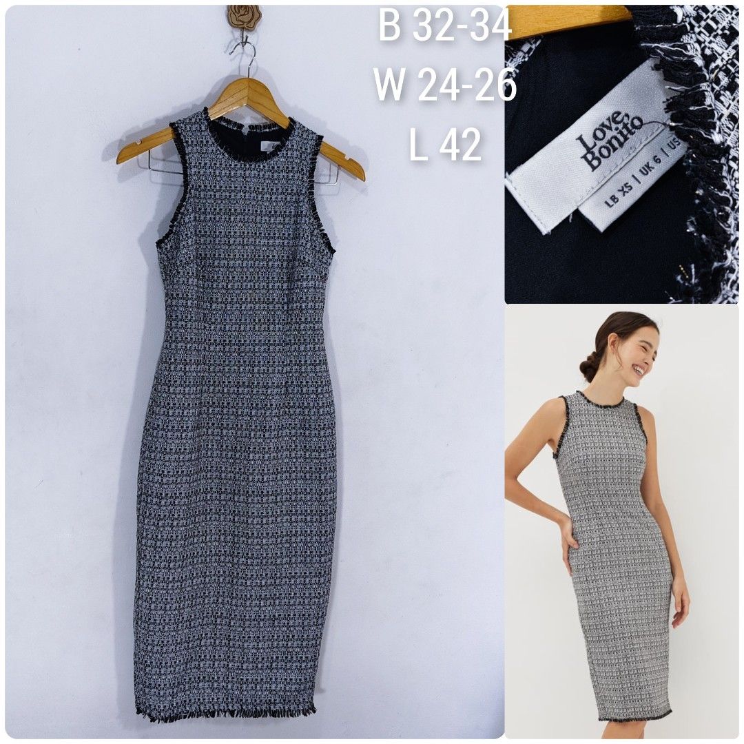 Love Bonito Tweed Dress (Category: Dresses) located in Marikina City. Submitted by closetessentials07 (Listing ID 1466468043, Image 1). Description: XS on Tag.