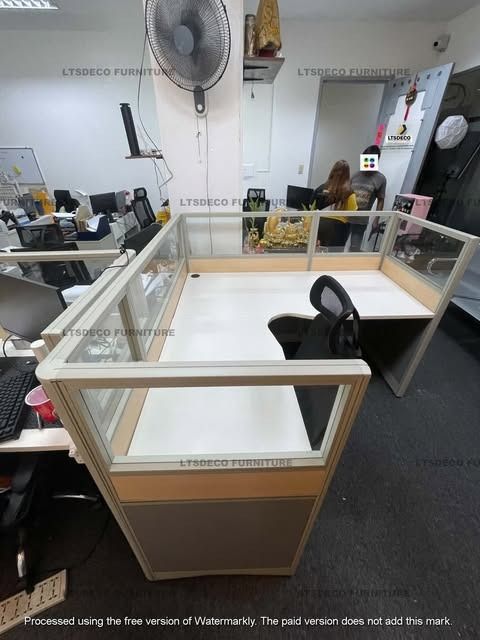 L-SHAPE WORKSTATION WITH GLASS OFFICE PARTITION (Category: Office Furniture & Fixtures) located in Quezon City. Submitted by cherry.ltsdeco (Listing ID 1466339681, Image 1). Description: LTSDECO Home and Office Furniture Trading MANUFACTURER • FABRICATOR • SUPPLIER Looking for office furniture, modular partitions, workstations, or customized furniture? We can help! LTSDECO Home and Office Furniture Trading is a trusted manufacturer, fabricator, a