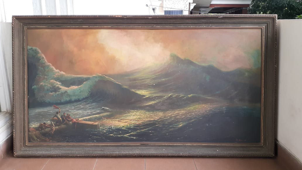 Lukisan repro The ninth wave oleh Avaizovzky oleh pelukis Indonesia ...