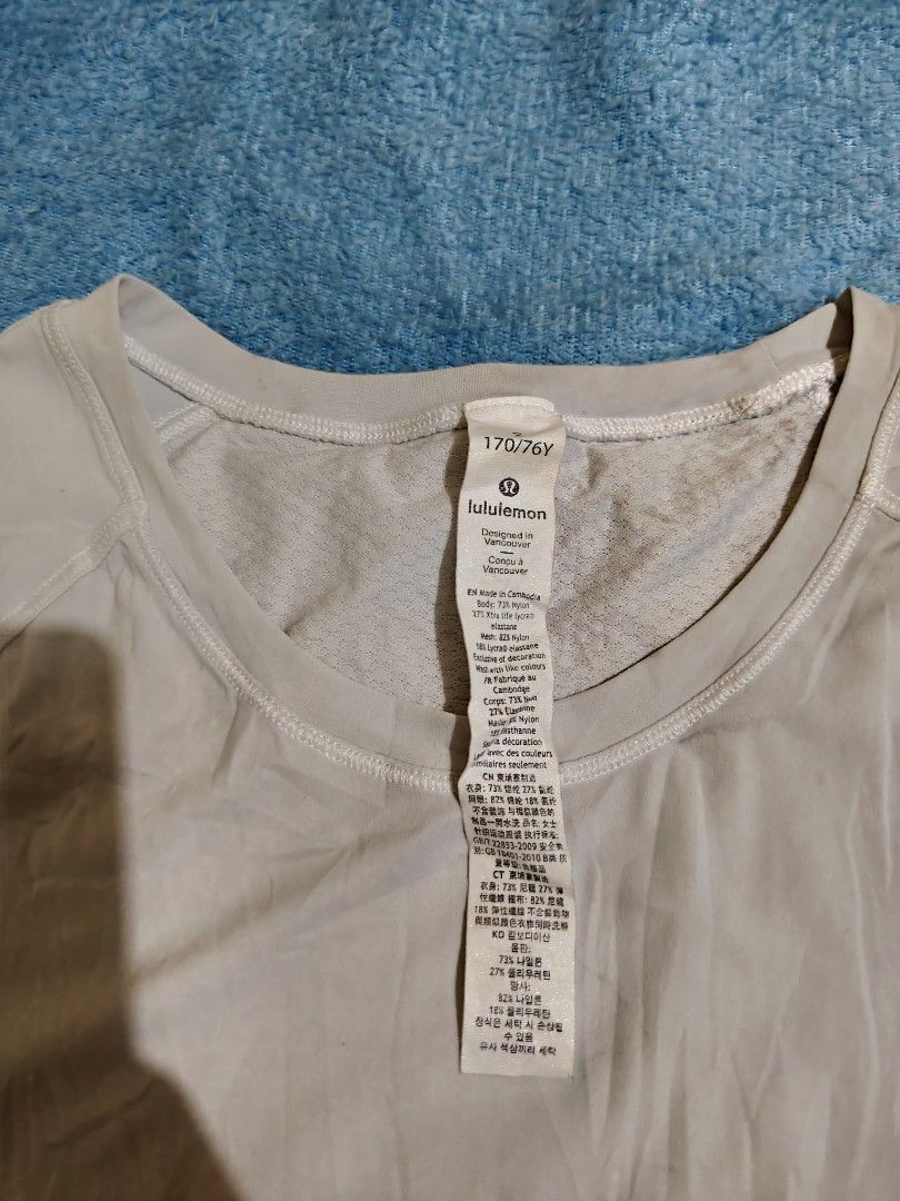 Lululemon (Category: Activewear) located in Mandaue City. Submitted by prekfinds (Listing ID 1466469444, Image 3). Description: Lululemon Quick pace short sleeve As new condition 9.9/10colorate Dimes:17W x 22.5L No issue.