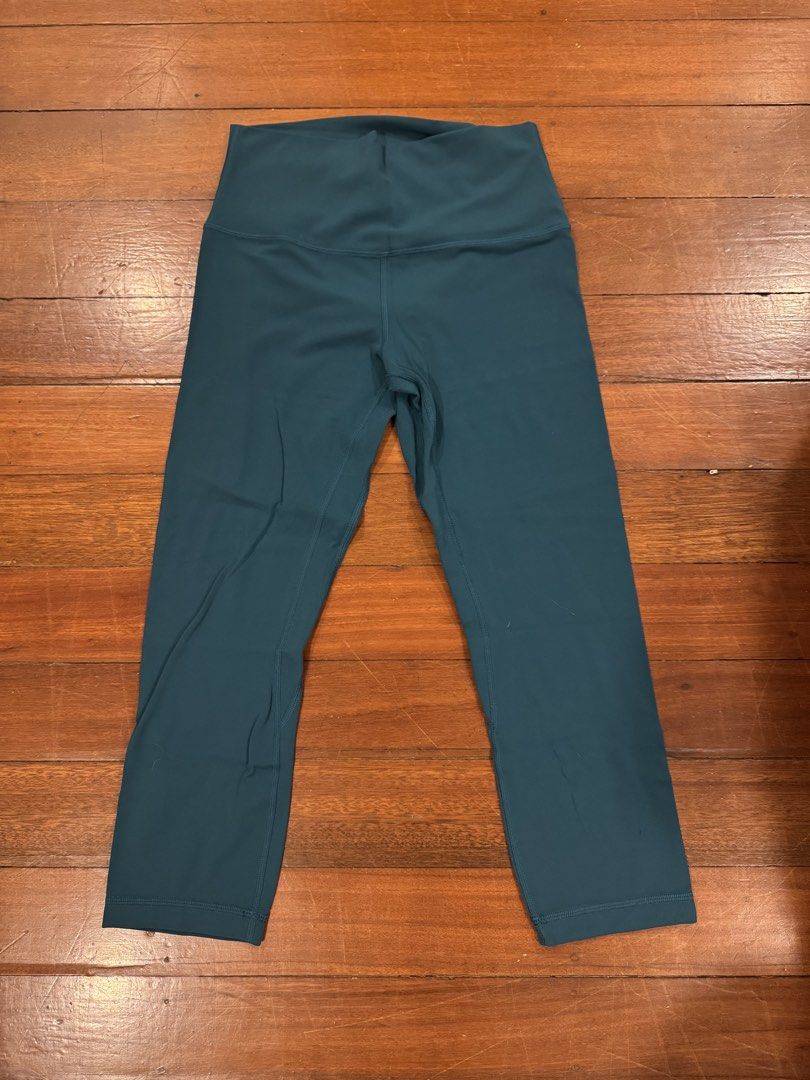 Lululemon Align Leggings Size 6 Green Blue (Category: Activewear) located in Quezon City. Submitted by charlieschamps (Listing ID 1466479205, Image 1). Description: RFS: No longer doing yoga and pilates Size 6 Minor piling in crotch area Inseam length is 21 inches Tag says 170/60Y Buttery fabric Payment via Gcash J&T shipping c/o buyer.