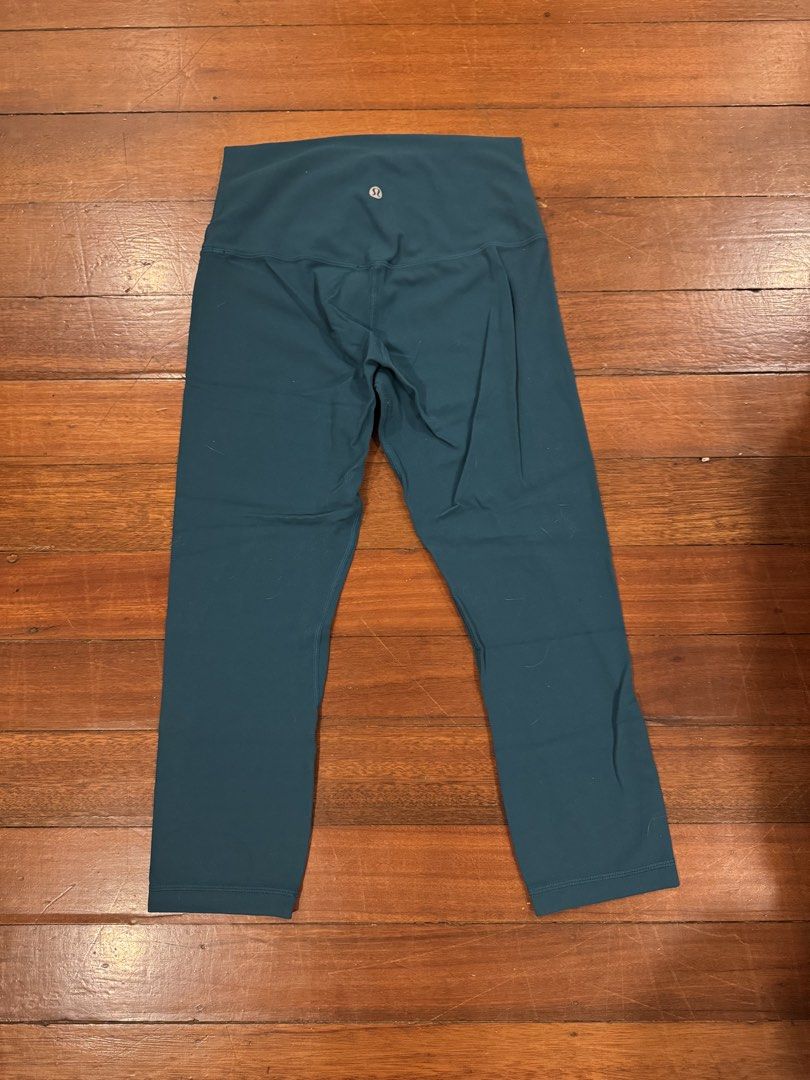 Lululemon Align Leggings Size 6 Green Blue (Category: Activewear) located in Quezon City. Submitted by charlieschamps (Listing ID 1466479205, Image 2). Description: RFS: No longer doing yoga and pilates Size 6 Minor piling in crotch area Inseam length is 21 inches Tag says 170/60Y Buttery fabric Payment via Gcash J&T shipping c/o buyer.