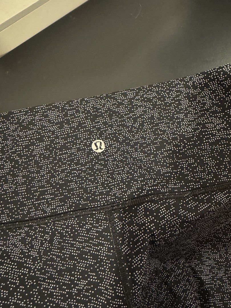 Lululemon Align Leggings Size 8 Black with Morse Code Print (Category: Activewear) located in Quezon City. Submitted by charlieschamps (Listing ID 1466480883, Image 3). Description: RFS: No longer doing yoga and pilates Size 6 Inseam length is 21 inches Tag says 170/68Y Rash guard like fabric (not sure how else to describe it) :) Payment via Gcash J&T shipping c/o buyer.