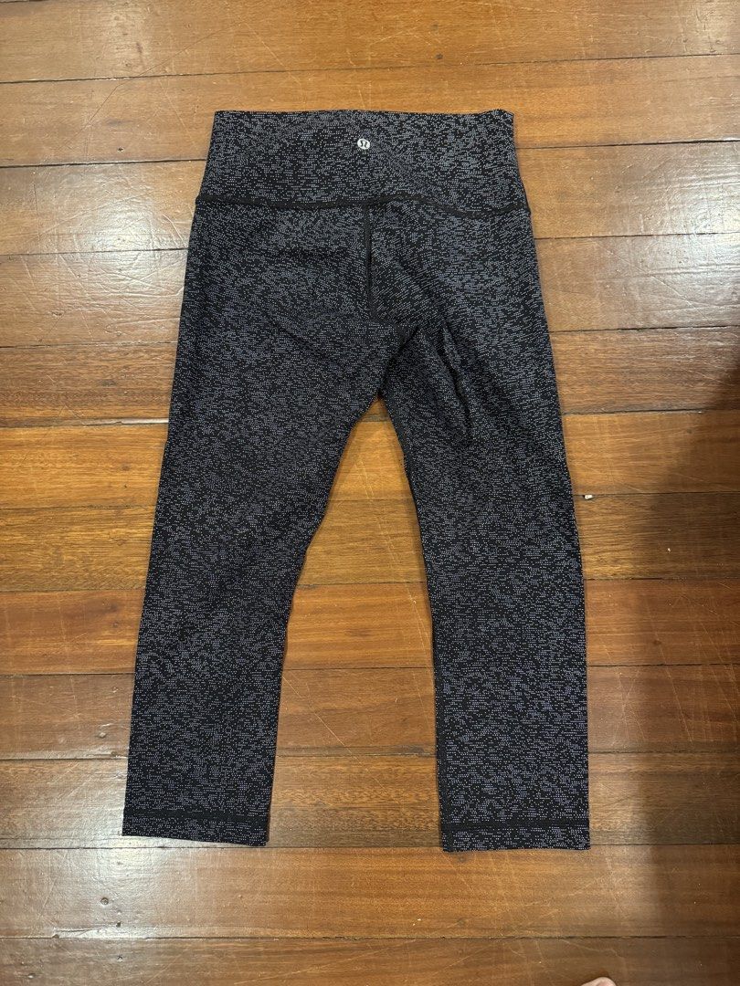 Lululemon Align Leggings Size 8 Black with Morse Code Print (Category: Activewear) located in Quezon City. Submitted by charlieschamps (Listing ID 1466480883, Image 2). Description: RFS: No longer doing yoga and pilates Size 6 Inseam length is 21 inches Tag says 170/68Y Rash guard like fabric (not sure how else to describe it) :) Payment via Gcash J&T shipping c/o buyer.