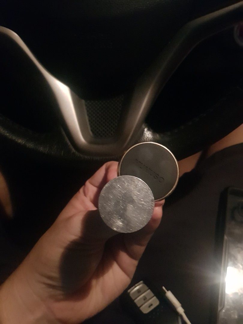 Magnetic Car Phone Mount Air Vent Holder (Category: Mounts & Holders) located in Manila. Submitted by anthonylee23810 (Listing ID 1466450802, Image 2). Description: - Secure magnetic car phone mount for safe hands-free navigation - Easily clips directly onto vehicle air vents - Compact design with a sturdy grip to keep your smartphone secure - Includes circular metal mounting plate/disc - 100% brand new and ready to ship.