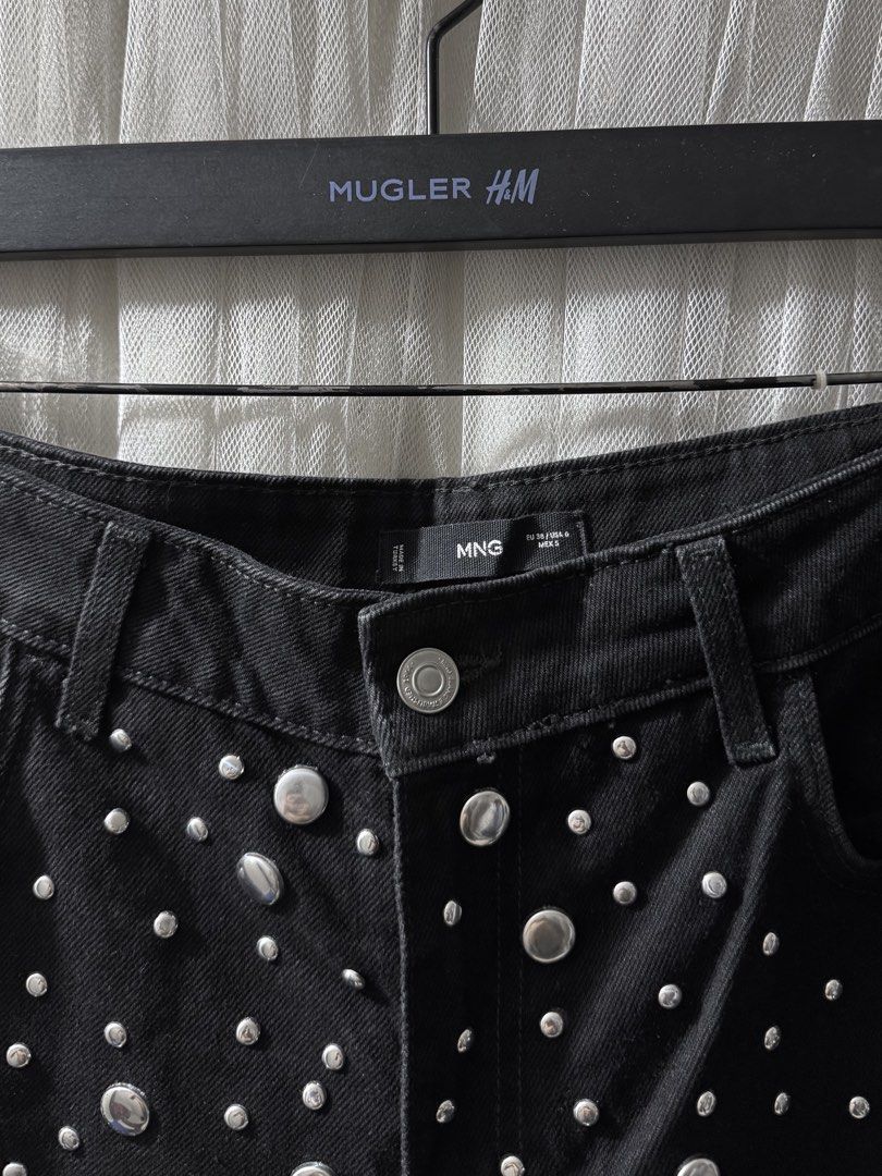 MANGO STRAIGHT-FIT JEANS WITH STUDS (Category: Jeans) located in Taguig. Submitted by saintchristian (Listing ID 1466388138, Image 2). Description: GOT IT FOR 4,995 AUTHENTIC BGC PURCHASED .