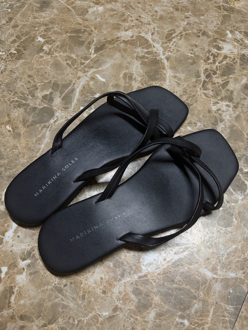 Marikina Soles black flat sandals (Category: Flats & Sandals) located in Bacoor. Submitted by jblns (Listing ID 1466441738, Image 1). Description: - Brand/Style: Marikina Soles black sandals Used once during a trip. Best fits normal width feet..