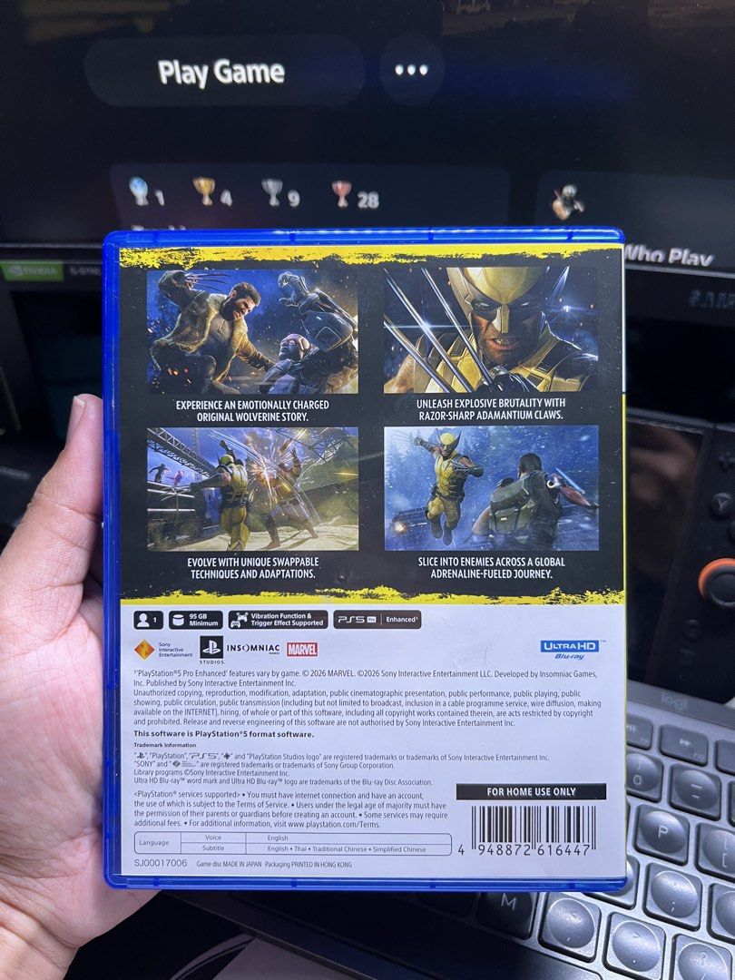 Marvel Wolverine PS5 Game PlayStation 5 Disc, Video Gaming, Video Games ...