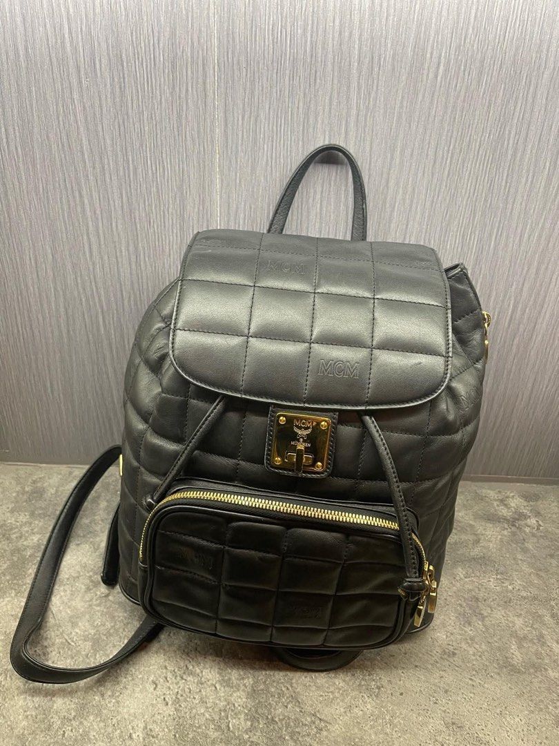 MCM Backpack (Category: Luxury Bags & Wallets) located in Tarlac. Submitted by rizasdeclutteringonline2 (Listing ID 1466490095, Image 1). Description: MCM Backpack Gold Hardware NO cracks/butas All goods Bought this ₱8,000 and selling it for ₱6,000 and still negotiable. Please wag po baratin okay ang item. God Bless everyone .