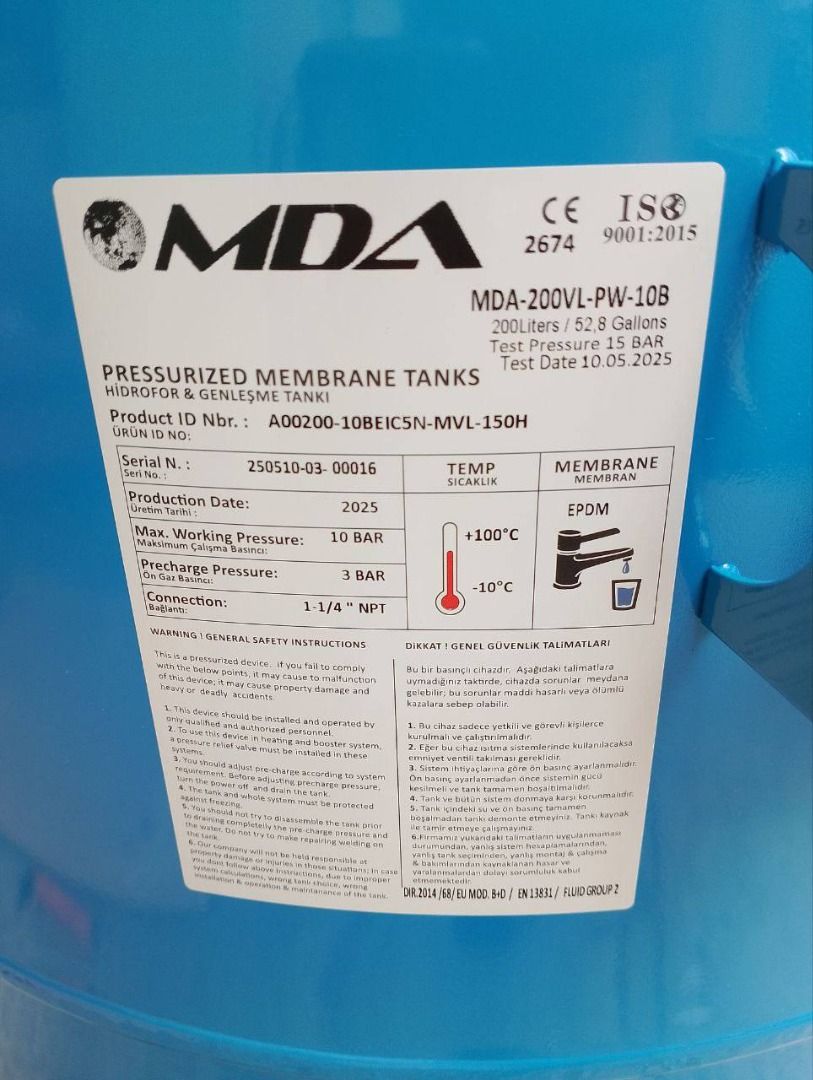 MDA BLADDER TANK Specs: 200 Liters (Category: Other Home Furniture) located in Manila. Submitted by ramoseliza33488 (Listing ID 1466367195, Image 1). Description: .