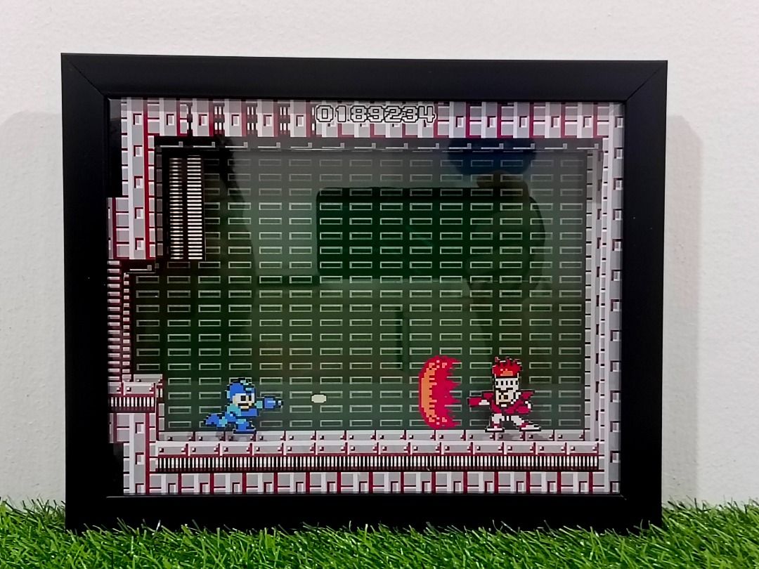 Megaman 1 Retro/Video Game Shadow Box (Category: Nintendo) located in Quezon City. Submitted by natzuki10 (Listing ID 1466365229, Image 2). Description: Megaman 1 Retro/Video Game Shadow Box Height: 8 inches Width: 10 inches *Handmade Pixel Shadow Boxes *Accepting Customized Designs *Perfect for Gamers & Collectors #videogames #playstation #nintendo #roomdecor #collection #gamer #gift.