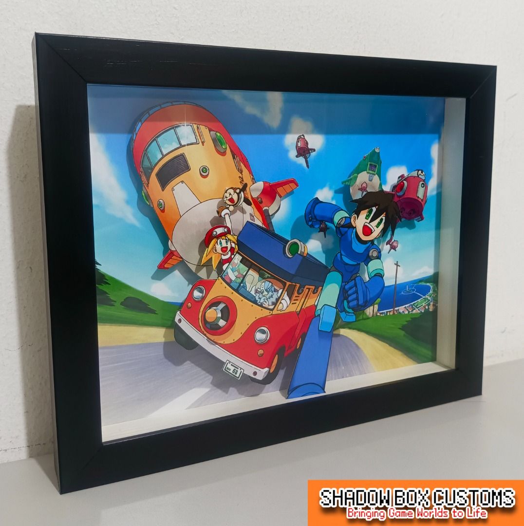 Megaman Legends Video Game Shadow Box (Category: Nintendo) located in Quezon City. Submitted by natzuki10 (Listing ID 1466368955, Image 2). Description: Megaman Legends Video Game Shadow Box Height: 8 inches Width: 10 inches *Handmade Pixel Shadow Boxes *Accepting Customized Designs *Perfect for Gamers & Collectors #videogames #roomdecor #collection #gamer #gift .