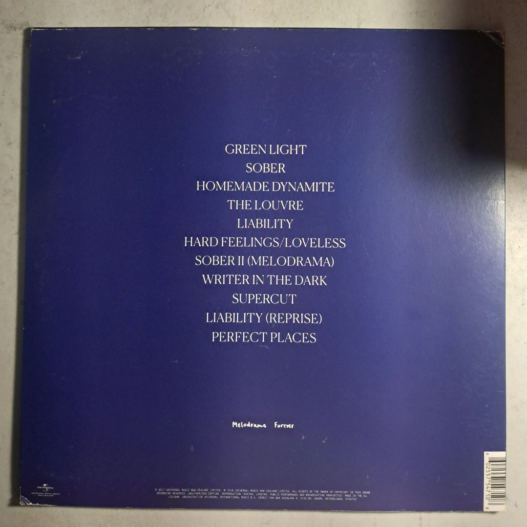 Melodrama Standard Vinyl LP - Lorde (Category: Vinyls) located in Manila. Submitted by mevvvvv (Listing ID 1466351353, Image 2). Description: 🍎 RFS: I want a colored variant honestly lol :P + di ko na rin po siya masyado napplay 🎨 Sleeve has flaws, LP has a few scratches from previous owners :v no skips tho ^^ originally bought it for 1.5k.