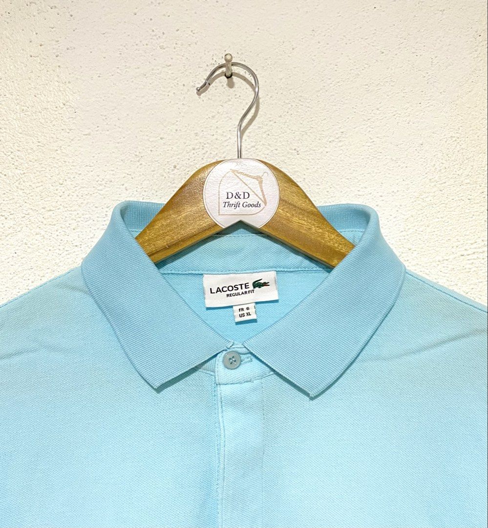 Men’s Lacoste Polo Shirt (Category: Tshirts & Polo Shirts ) located in Goa. Submitted by dandd_thrift_goods (Listing ID 1466518854, Image 3). Description: ▪️ SIZE ON TAG: XL ▪️DIMES: Length 28.5| Width 21 ▪️COLOR RATE: 10/10 ▪️CONDITION: 9/10 ▪️ISSUE: Distress .