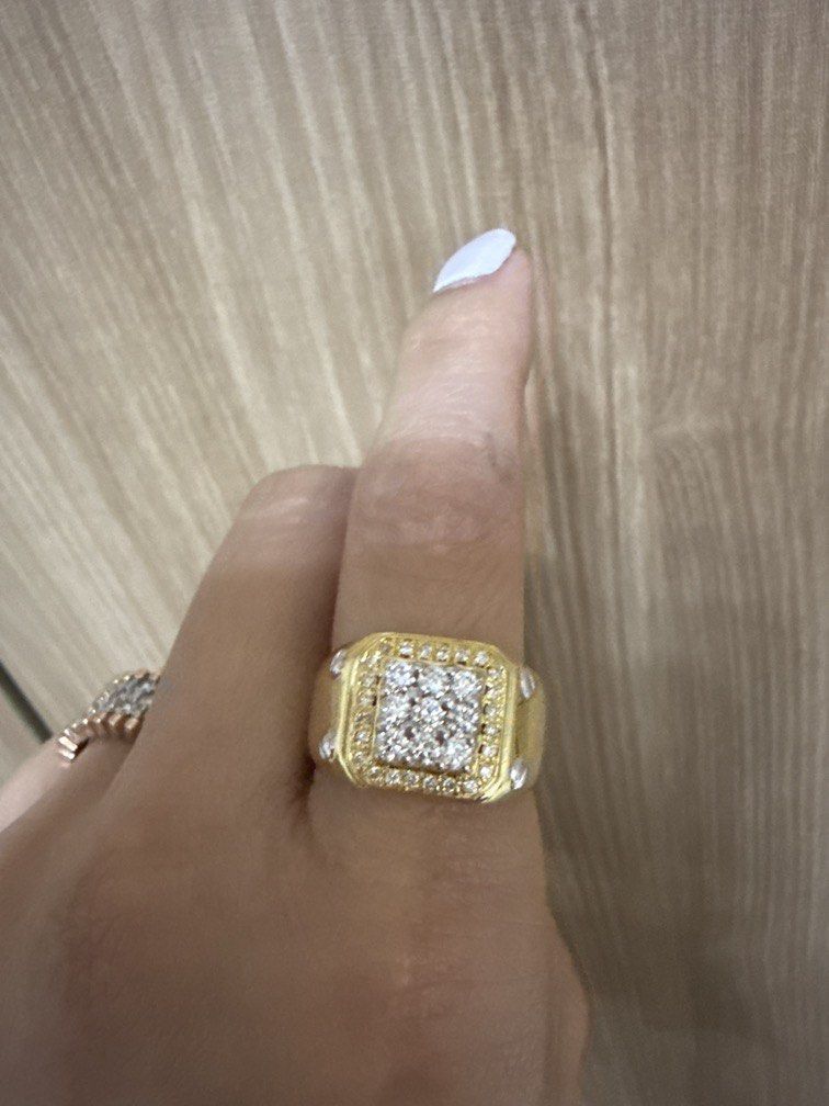 mens ring (Category: Jewelry) located in Bulacan. Submitted by cherylluxe (Listing ID 1466363772, Image 1). Description: 14kt yellow gold all natural diamonds mag for details.