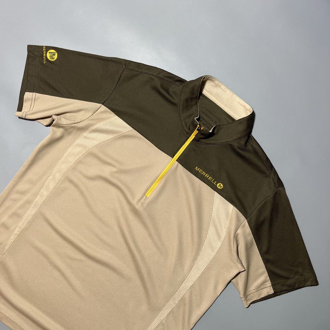 Merrell Half Zip Men’s Outdoor Shirt (Category: Activewear) located in Bacolod City. Submitted by marmanj (Listing ID 1466489993, Image 2). Description: ♻️ Merrell Half Zip Men’s Outdoor Shirt •Original - Complete tags •Condition: like new •Size: Medium ( L on tag ) •Length: 26” •Width: 20” •Color: Beige & Olive Green •Color rate: 10/10 •No flaws 🔖Price: ₱680 📌Location: Bacolod City Negros Occidetal ‼️Disclaimer: We are not affiliated with the 