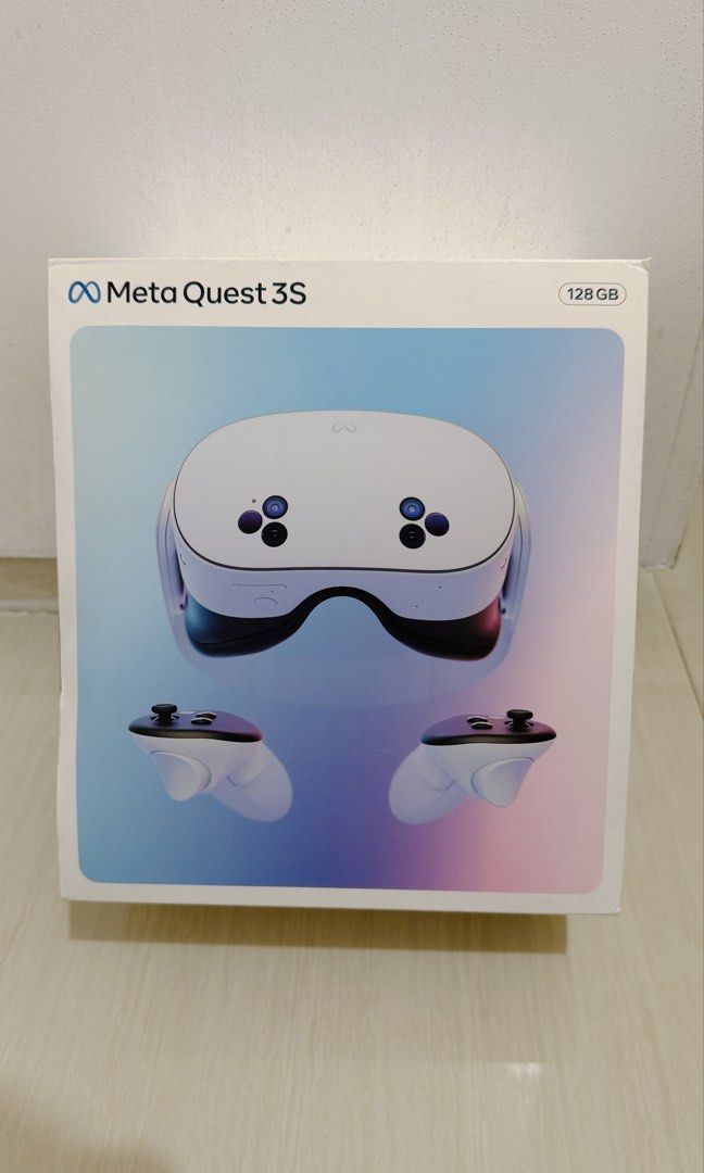 Meta Quest 3S 128GB (Category: Virtual Reality) located in Manila. Submitted by oui928 (Listing ID 1466394283, Image 1). Description: - Complete with power adapter and USB-C charging cable - Comes with original box and inner cardboard packaging .
