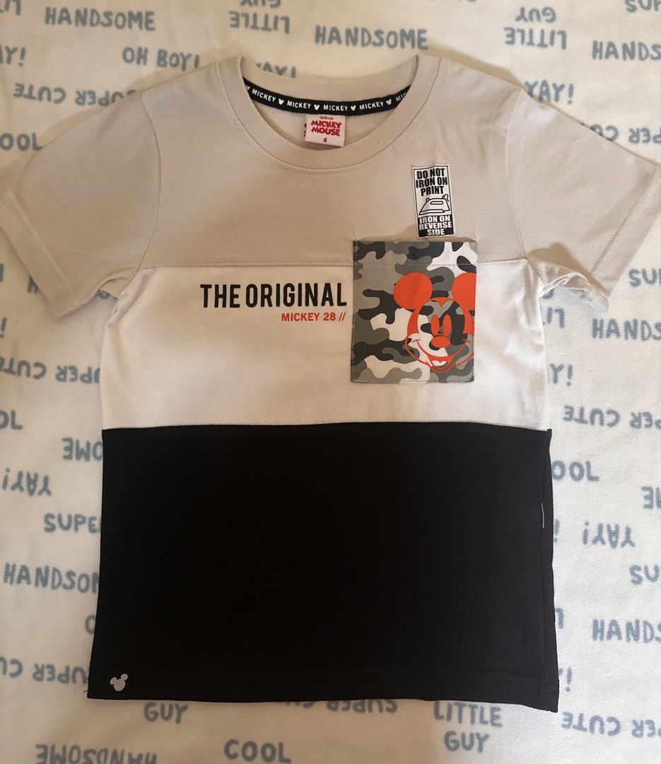 Mickey Mouse Boys Tshirt /4Y (Category: Babies & Kids Fashion) located in Gainza. Submitted by dksaur (Listing ID 1466416959, Image 1). Description: Mickey Mouse Boys Tshirt size 3-4Y Brandnew, without tag never used.