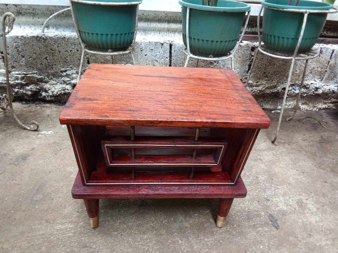 Midcentury Stool (Category: Chairs) located in Rizal. Submitted by mommykiee (Listing ID 1466408915, Image 1). Description: Midcentury Stool Made of solid narra wood Size: L18 W13 H16inch Stripped & varnished.